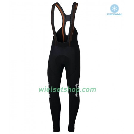 Fietsbroek Lang met Bretels 2018 Bora-Hansgrohe N001 Winter Thermal Fleece